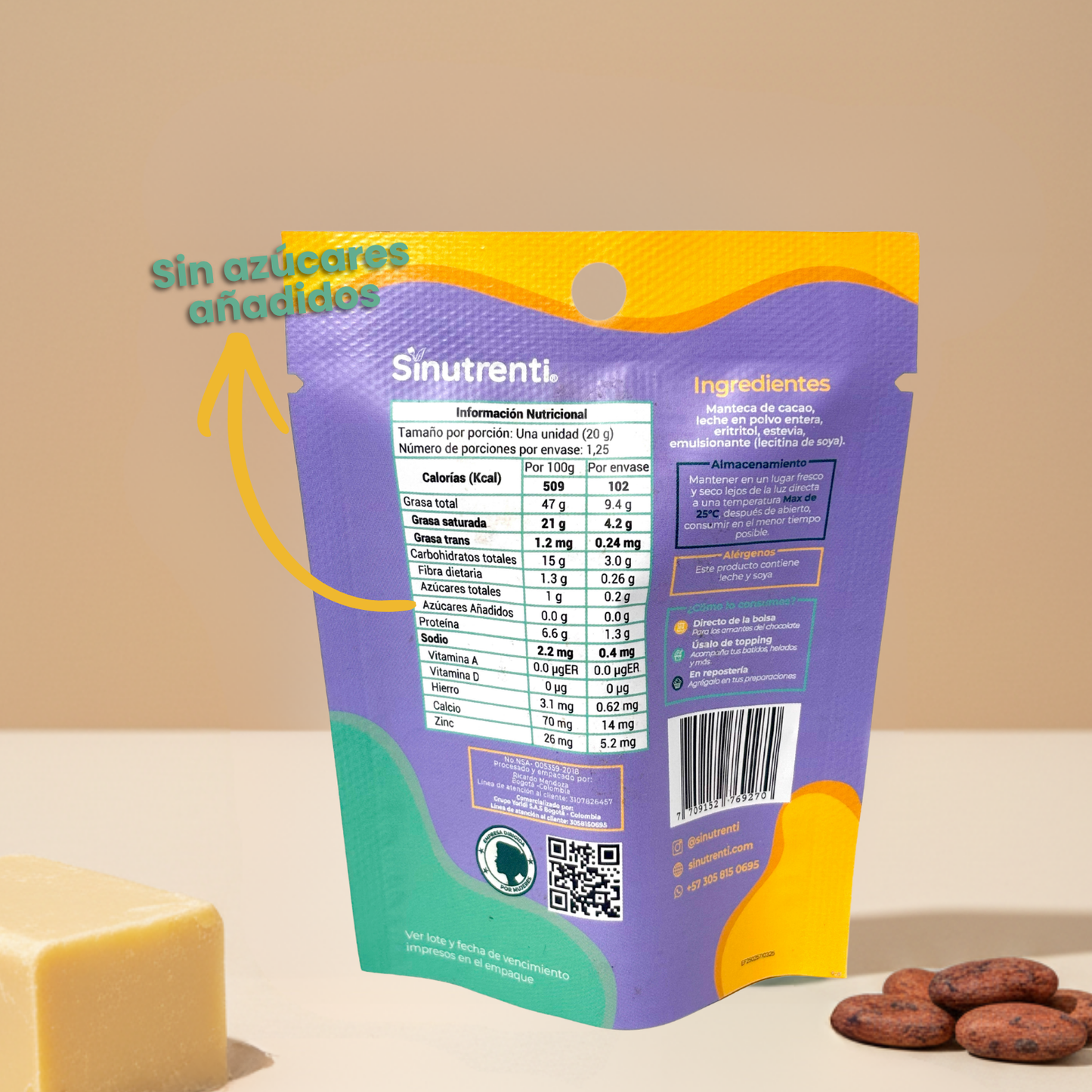 Chips de Chocolate Blanco 25gr