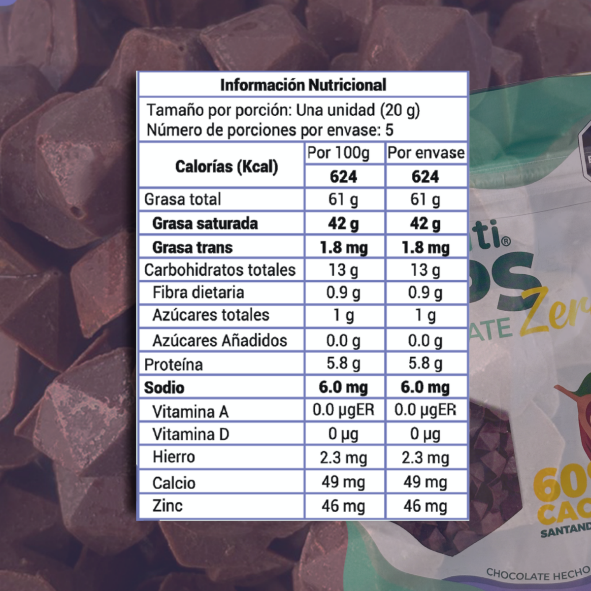Chips de Chocolate al 60% 100gr