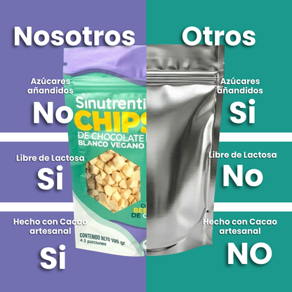Chips de Chocolate Blanco Vegano 100gr