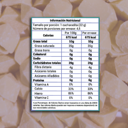 Chips de Chocolate Blanco Vegano 100gr