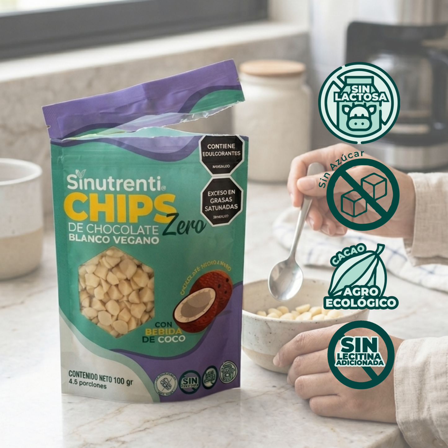 Chips de Chocolate Blanco Vegano 100gr