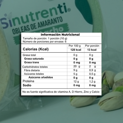 Oblea de Pistacho