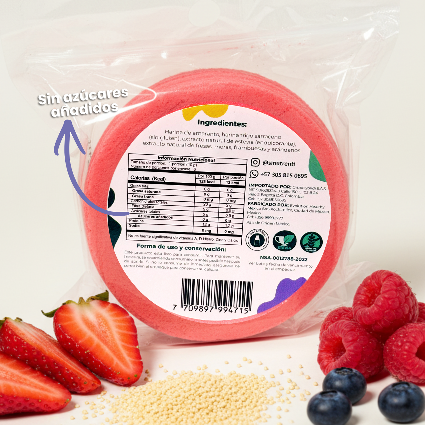 Oblea de Frutos Rojos