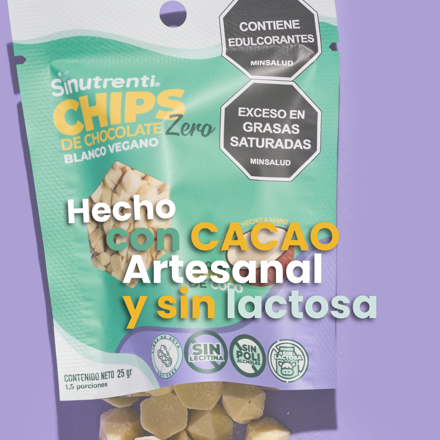 Chips de Chocolate Blanco Vegano 25gr