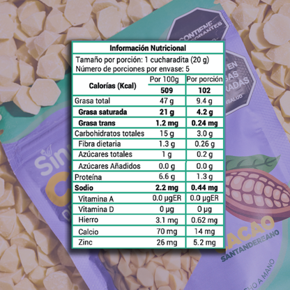 Chips de Chocolate Blanco 25gr